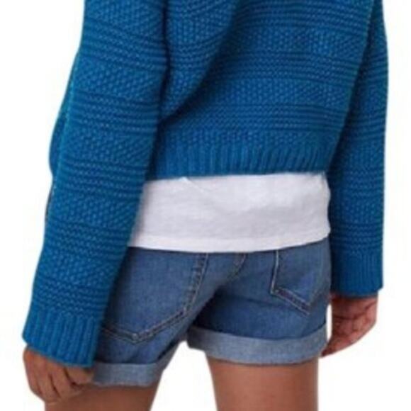 LOFT Blue Stitch Stripe Sweater - Picture 7 of 7